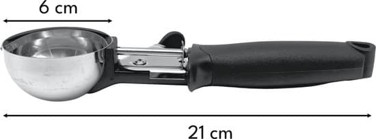 Iscremske i rustfrit stål, 21 cm, rund