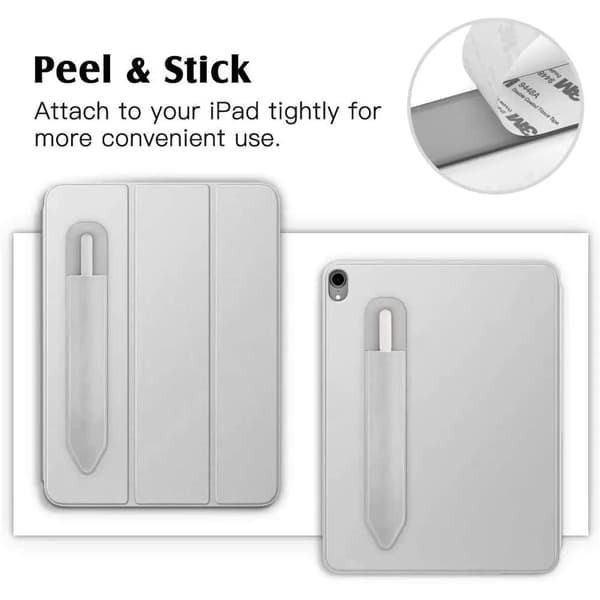 Stylus Pen Sleeve Cover 2-pak PU Elastisk Grå Kompatibel 1. og 2. Gen Stylus