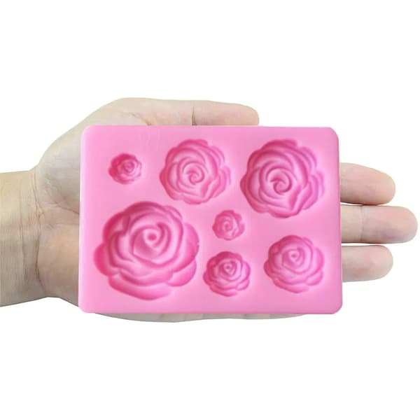 3D Rose Silikoneform 1 stk. 8,4x6,1x1cm Kage Chokolade Slik Sæbe Håndværk