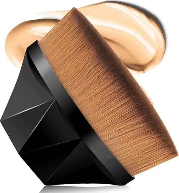 Foundationbørste 1-pakke Kronblad Flad Top Syntetisk Flydende Concealer Blush Creme