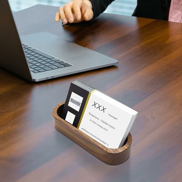 Valnöt Oval Träförvaringsbricka 2 st Massivt Trä Serveringsfat Soffbord Snack Organizer 2 st