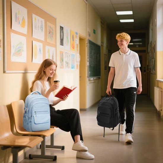 Blå skolerygsæk, 25L, 14-tommer bærbar, multi-lomme