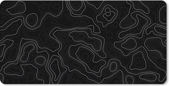80x40 cm Stor Datormusmatta - Svart XL