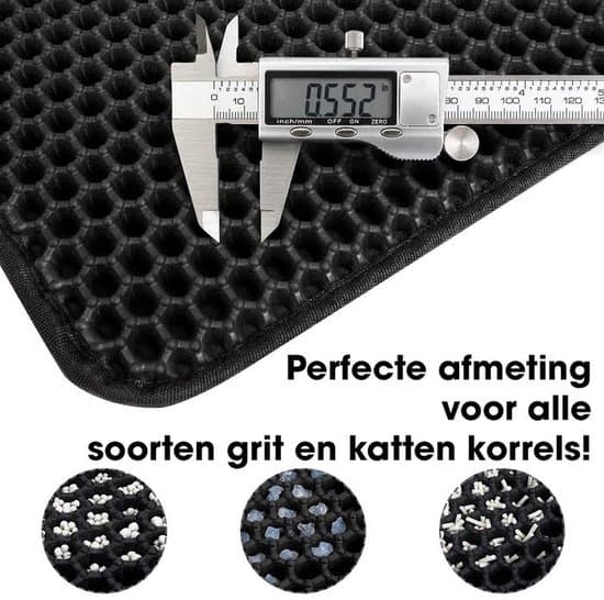 Vandtæt Dobbeltlags Kattegrusmåtte - 40 x 50 cm Kattenbakmat - 40