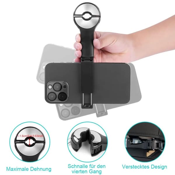 Bilnackstödskrokar 2-pack 360° roterande dold telefonhållare 10 kg last ABS