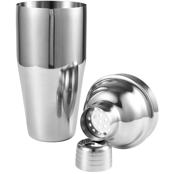 550 ml cocktailshaker i rustfrit stål, 3-delt barsæt, 550 ml kapacitet, 1 sæt