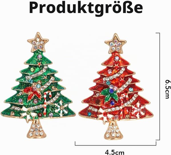 Julgransbrosch med strass