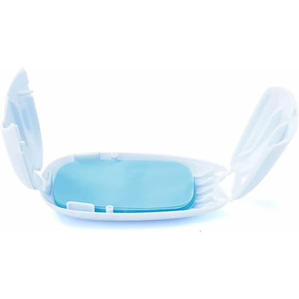 2-pack blå engångstvålpappersark med resefodral bärbar handtvätt 2-pack