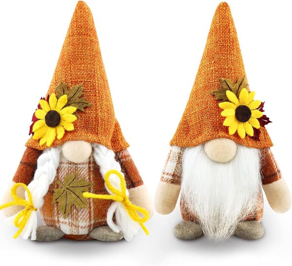 2-pack höstdekoration tomtefigurer dekoration hösthem älvstaty tomte Pack of 2