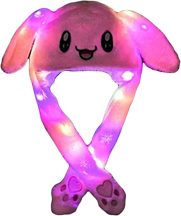 LED-upplyst kaninöronhatt one size