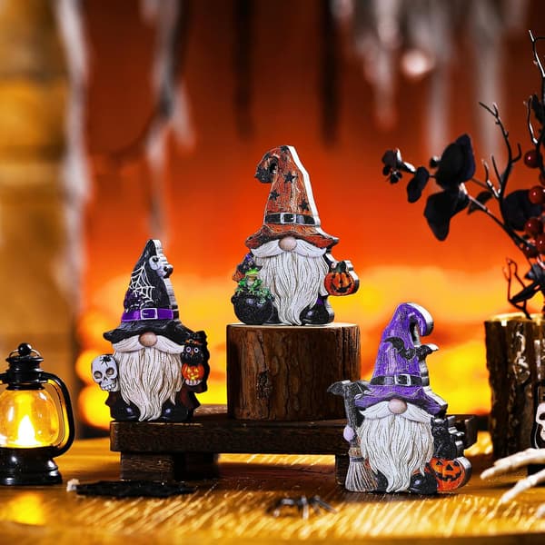 3 stk. Halloween Nissefigurer Borddekoration 3 pcs