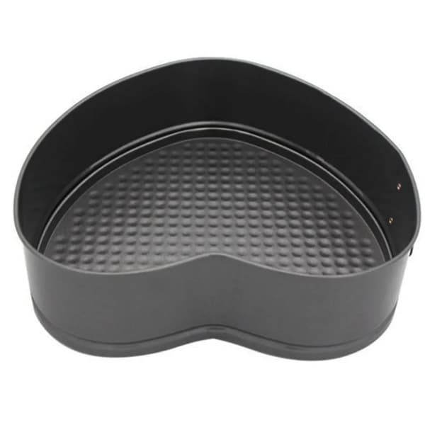 Hjerteformet non-stick springform kakeform 18 cm diameter 6,6 cm høyde karbonstål baking