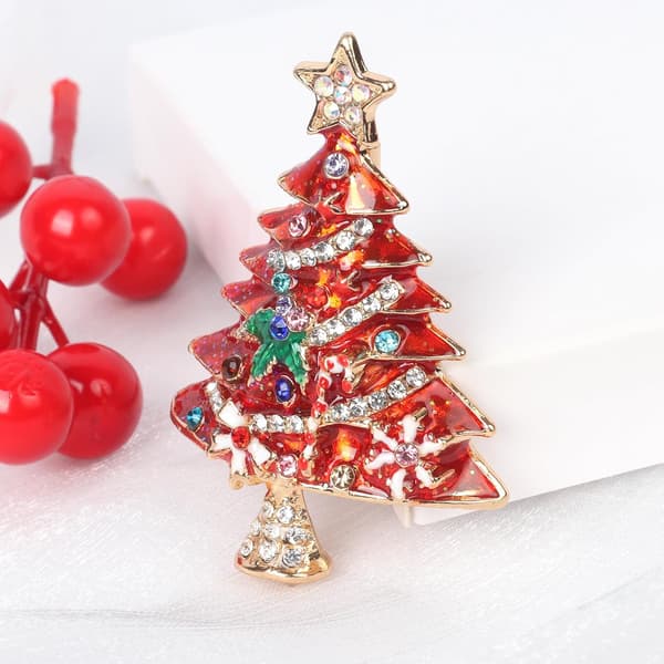 Julgransbrosch med strass