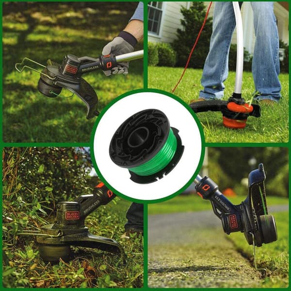 Black and Decker SF-080 Trimmer Line Spool 6 stk AFS Auto Feed AFS-system bruker sentrifugal Fungerer som originale spoler Kompatibel med de fleste BLA