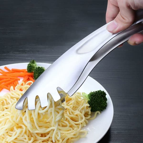 Pastatang i rustfrit stål Madserveringsklemme 3 stk. Lille 20,5 cm til pasta og salat