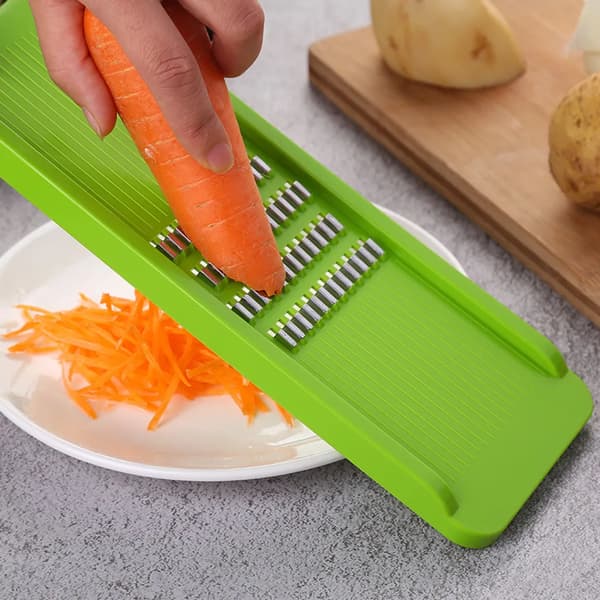 Julienne-kutter i rustfritt stål, 1 stk, til poteter, gulrøtter, epler, pærer, kjøkken