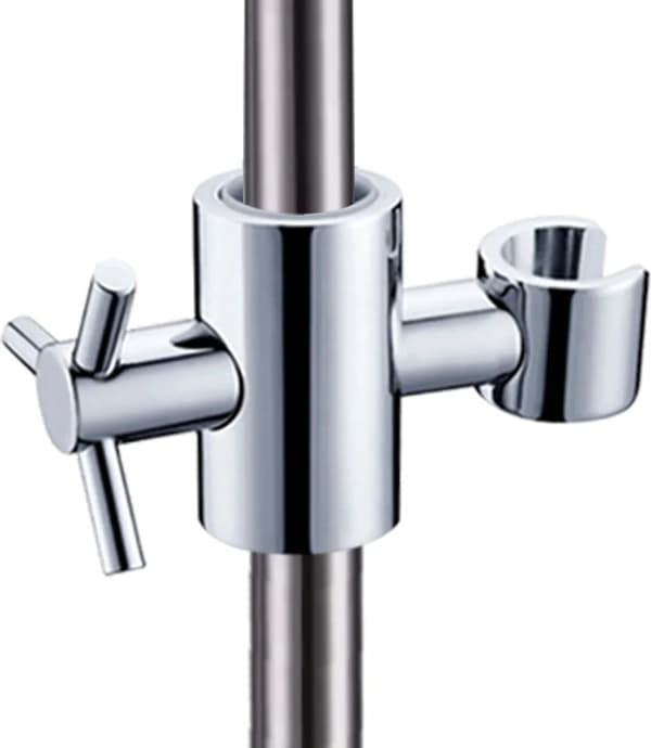 Håndholdt dusjhodeholder justerbar ABS krom passer 20-25 mm rund stang 360