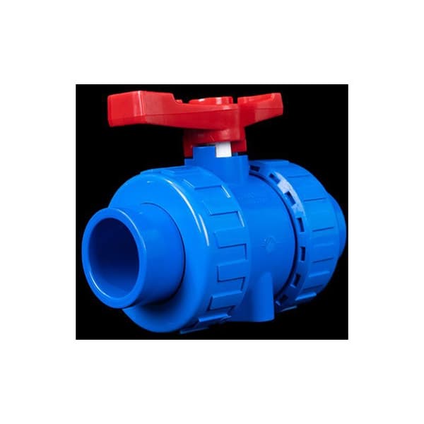 PVC kugleventil DN25 32mm 2-vejs limsamling + BSP gevind afspærring til vandledninger