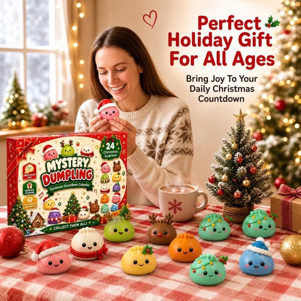 2026 Julekalender Jule Squishies Nedtelling med 24 Deler Rød 24 pcs