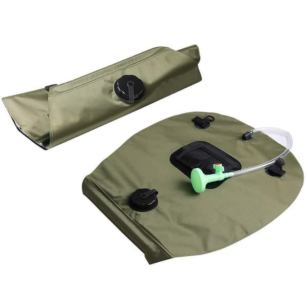Solbruserpose 20L Camping Vandring Klatring Solvarme op til 45C med Termometer PVC 1 stk