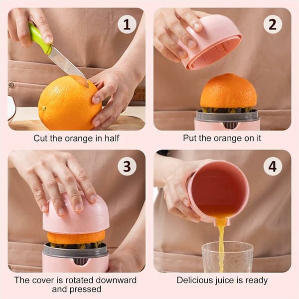 Manuell juicepresskopp Blå Vetehalm PP Cirka 350 ml 1 st