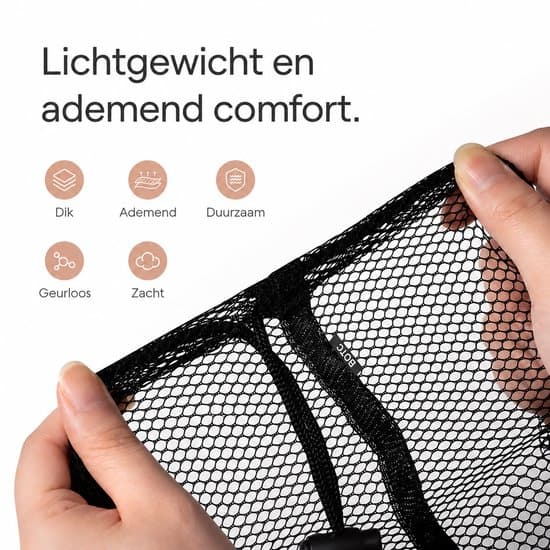 Stor vasketøjspose 60x90cm sæt med 2 sorte netvaskere BOTC Waszakken -