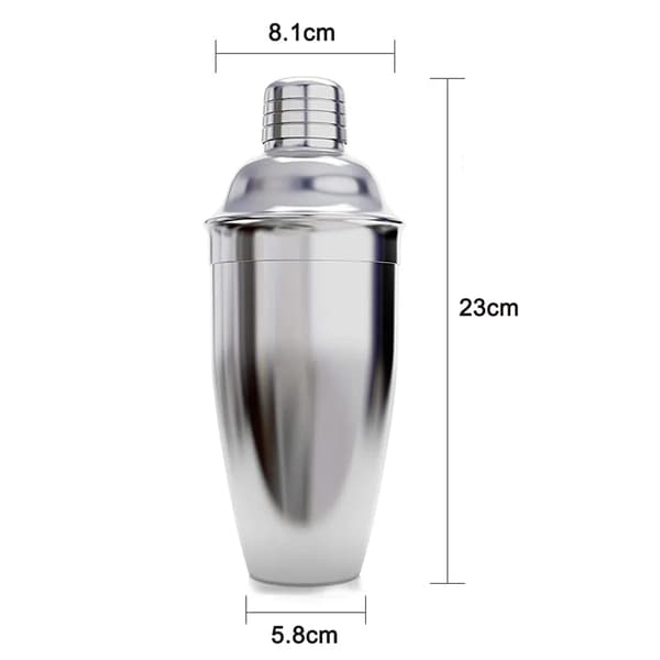 Cocktail Shaker Sæt 750ml Rustfrit Stål Indbygget Si Barske Kompatibel Hjemmebar
