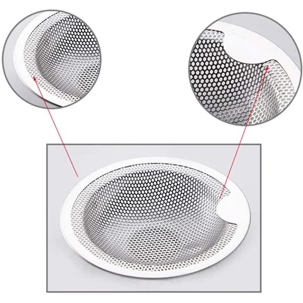 Diskbänksilar i rostfritt stål 2-pack Kök Badrum Avlopp Hårfångare Ytter 7 cm