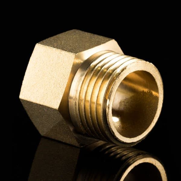 Messing lik adapter hann-hunn gjenge 3/4\" (20×27) Grå Rørlegger Pneumatisk Kobling