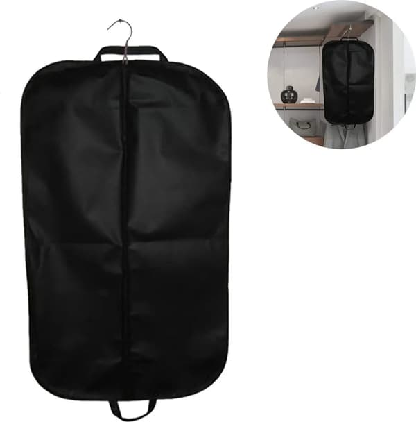 Pukupussit 2 kpl kuitukangas 100x60 cm musta ripustuskoukku matkavaatekaappi