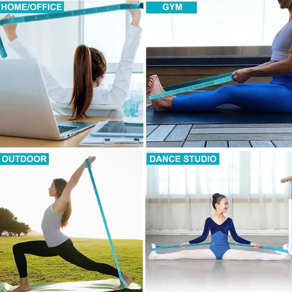 Multi-Loop Stretch Strap Yoga Pilates PT Hjemmetrening Ikke-elastisk bånd ~110cm