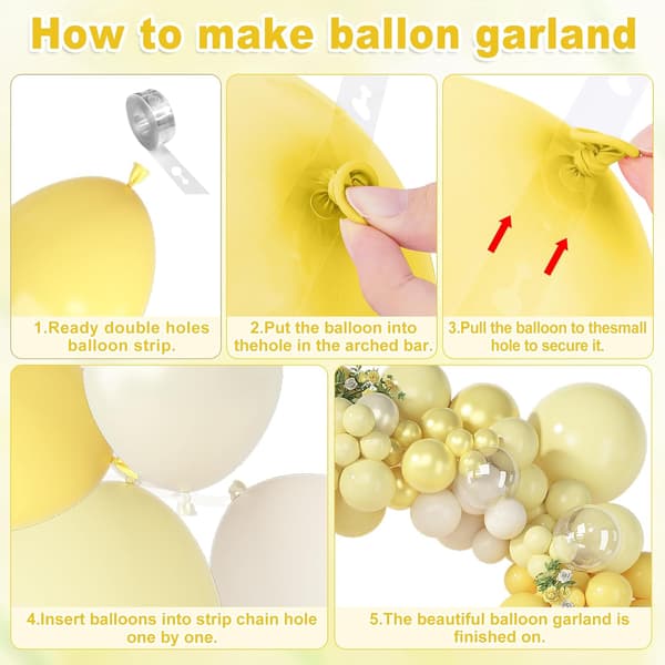 Amandir 173 stk. perlegul ballonbue-sæt 173 pcs