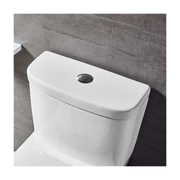 Sølv dobbelspyling toalettknapp medium 2 stk rund krom trykk hvit lang stang tank 2 stk