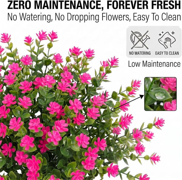 24 Buntar Konstgjorda Kameliablommor Utomhus Rosa 24 Bundles Artificial