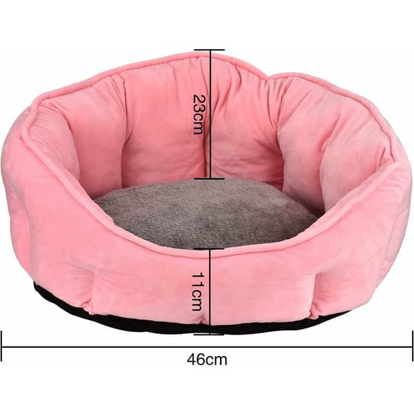 Kirsebærblomst Pink Kronbladskant Plys Hund Kat Sofaseng Grå Inderpude Hjemme Hvile Rede 1 Stk