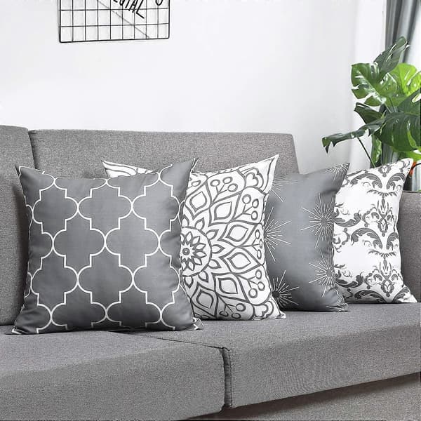 Kuddöverdrag 45x45 cm, 4-pack, moderna geometriska mönster kuddfodral för soffa, sovrum, bilinredning Throw Pillow Covers