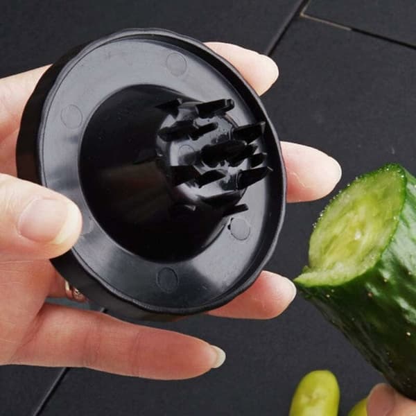 304 Spiralizer for grønnsaker i rustfritt stål, 2 blader, svart, 1 stk
