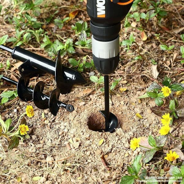 Spiralbor Hex Skaft Rustfrit Stål 8 cm Dia 30 cm Længde Passer til 10 mm Borepatron Pæreplantning 1 stk