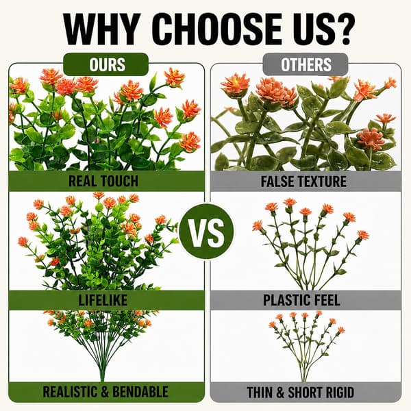 24 Buntar Konstgjorda Kameliablommor Utomhus Orange Röd 24 Bundles Artificial