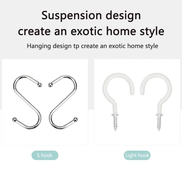 Makrame-växthängare 4-pack bomullsrep vägg tak Boho planteringskorg present