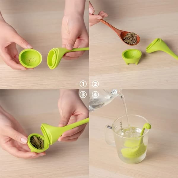 Tesil i silikon, 3-pack Animal Silicone Tea