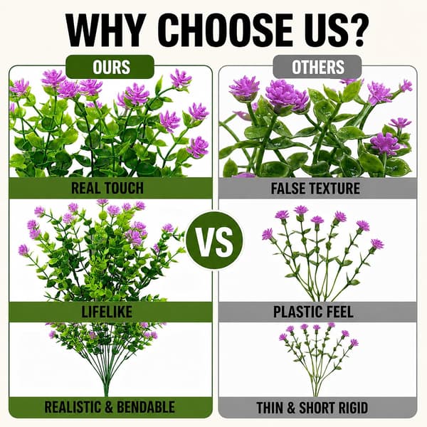 24 Buntar Konstgjorda Kamelia Utomhusblommor Magenta 24 Bundles Artificial