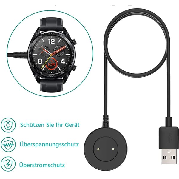 Trådløs magnetisk oplader til Huawei GT/GT 2/GT Active Smartwatch Erstatningsopladerkabelholder