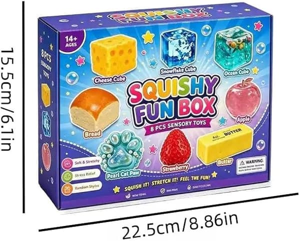 8-delad blindlåda maltsocker långsam återhämtning squishy sensoriska fidgetleksaker 8-Piece Blind Box