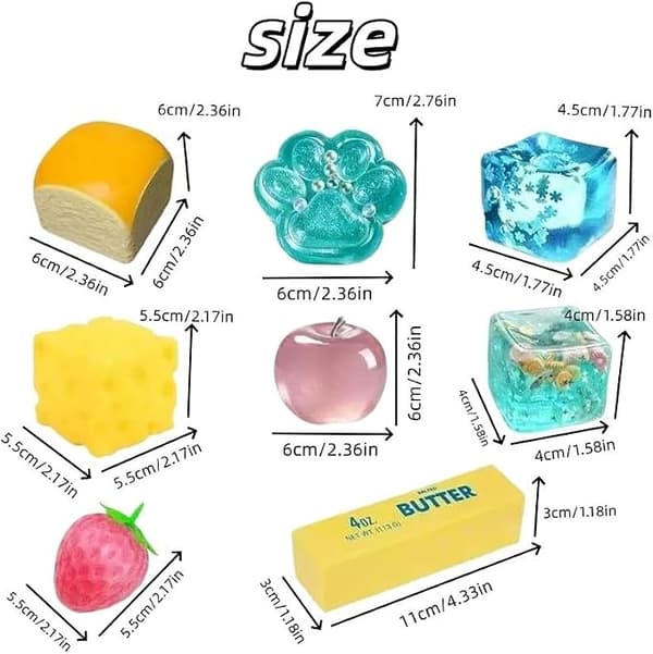 8-pakning blindboks maltsukker sakte-rebound squishy sensoriske fidget-leker 8-Piece Blind Box