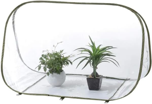 Bärbart hopfällbart miniväxthus 90x52x62cm PVC-växtskydd Pop Up Trädgård