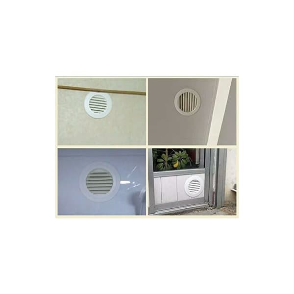 ABS Justerbart Ventilationsgaller Ø150mm Svart VMC Luftintag Utlopp Vägg Takmontering