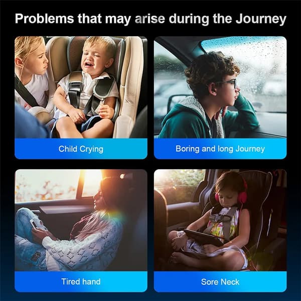 Tablettiteline autoon, universaali sisäänvedettävä auton niskatuki, tukee tabletin niskatukikiinnikettä