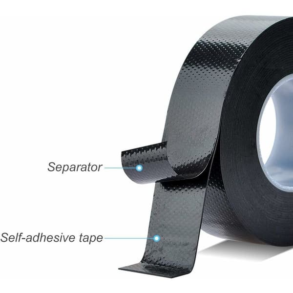 Vandtæt selvvulkaniserende silikonetape sort 2,5 cm x 4,5 m 0,9 mm til koaksialkabel antenneforsegling reparation