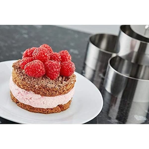 Kageform Rustfrit Stål Mini Tærteform Mousseform Kagering 6 stk.